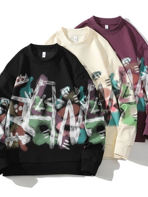 Αγορά Άνδρες ρούχα Custom oversized sublimation εκτύπωση πουλόβερ αντι ρυτίδες online manufacture