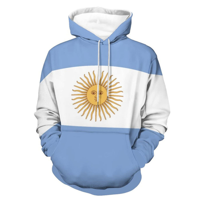 Αγορά Ανδρικά φούσνα Hoodie Unisex σημαία εκτύπωση Hooded πουλόβερ Καγκουρό τσέπη πουλόβερ online manufacture