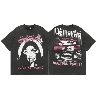 Αγορά Y2K Γράφικο T-Shirt Βιντέζ Μεγάλων Μεγεθών Tee Street Casual Acid Wash Top για Άνδρες Γυναίκες online manufacture