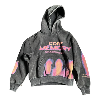 Στριτγουόρ 500gm Γκρέι Υπερόχρισμα Hoodie DTG ψηφιακή εκτύπωση πέτρα οξύ πλύση Hoodie