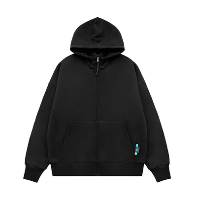 Unisex Custom 350gm Sublimation Χωρίς Κουκούτσια Puff Printing Zip Up Κουκούτσια
