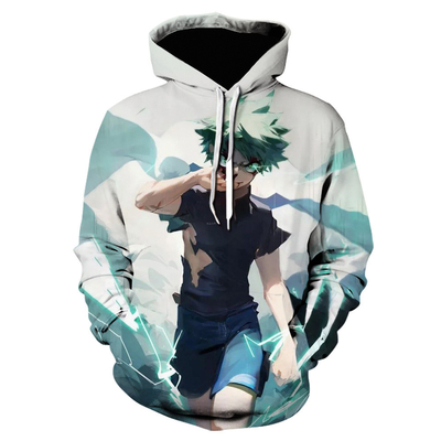Γράφημα Sublimation εκτύπωση Hoodie Anime υφασμένα Plain Dye Sublimation Sweatshirts