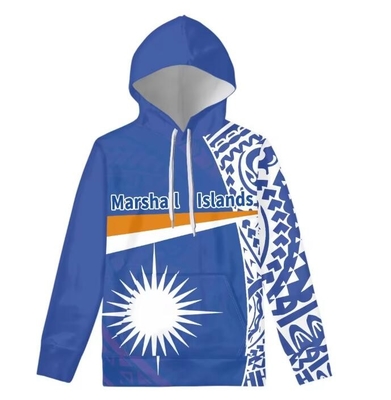 Σημαία των Νήσων Μάρσαλ Custom Sublimation Hoodie Sweater Πολυνησιακό Μεγέθη