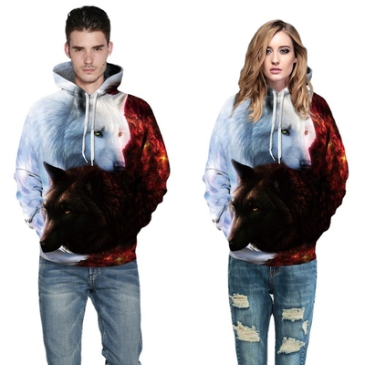 Ρυθμίσιμη κουκούλα 3d εκτύπωση υπολίμανσης Hoodie για άνδρες Anti Pilling