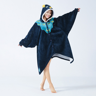 Πεντάγραμμο Φλανέλα Hoodie κουβέρτα Πλούσιο Cape κλιματισμός Custom Print Oodie