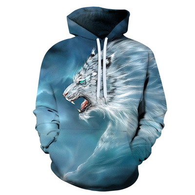 BSCI Anime Cosplay Costume Πλήρως υποβαθμισμένα Hoodies Animal Print Υπερμεγέθη Hoodie