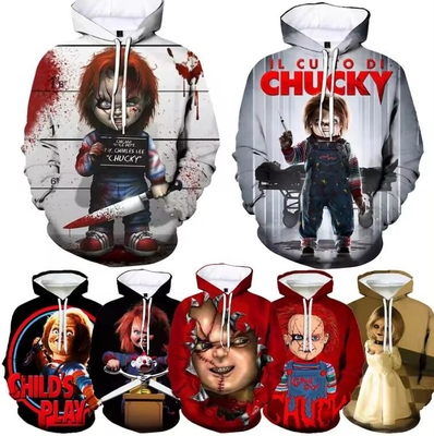 Τσάκι Τυποποιημένο Υπερμεγέθη Hoodie Άνδρες Τρομακτική ταινία 3D Τυποποιημένα Hoodies
