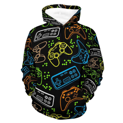 Ανδρικό Hoodie Μακρύ μανίκι 3D εκτύπωση Drawstring Casual μόδα πουλόβερ Sweatshirt με μεγάλη τσέπη