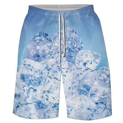 Προσαρμοσμένο λογότυπο Καλοκαίρι Sandy Beach Blank 100% Polyester Designer Εμπνευσμένο από πάγο Τυπωμένα ανδρικά σορτσάκια με τσέπες